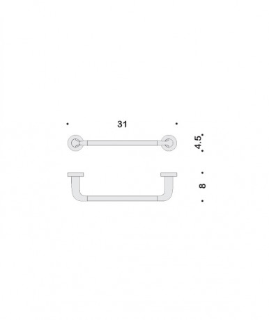 Полотенцедержатель COLOMBO DESIGN BASIC B2709 широкий цвет хром