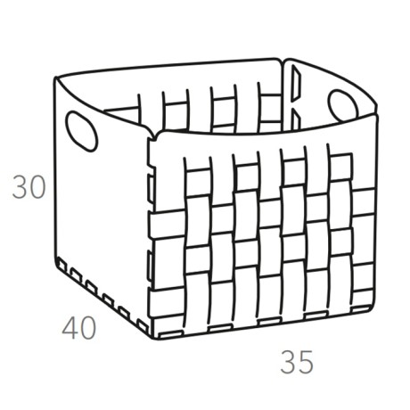 Корзинка COLOMBO DESIGN ADJ 1048.04/06 настольная напольная цвет капучино/шоколад