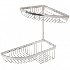 Полочка корзинка COLOMBO DESIGN ANGOLARI B9607 угловая двойная цвет хром