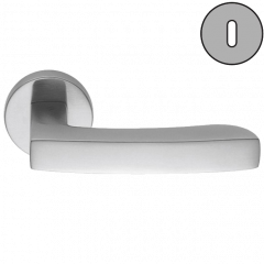 Дверная ручка Colombo Design VIOLA AR21R хром матовый в комплекте с накладками под ключ для межкомнатных дверей