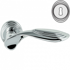 Дверная ручка Colombo Design CAMEO DB41R хром в комплекте с накладками под ключ для межкомнатных дверей