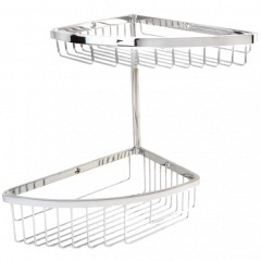 Полочка корзинка COLOMBO DESIGN ANGOLARI B9609 угловая двойная цвет хром