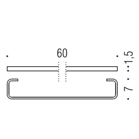 Полотенцедержатель COLOMBO DESIGN TIME W4211 широкий цвет хром