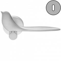 Дверная ручка Colombo Design TWITTY TK11R хром матовый в комплекте с накладками под ключ для межкомнатных дверей