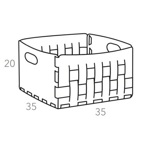 Корзинка COLOMBO DESIGN ADJ 1045.03/01 настольная напольная цвет серый/черный