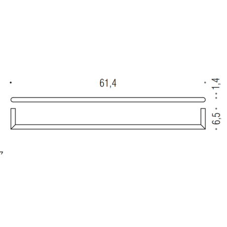 Полотенцедержатель COLOMBO DESIGN MINI B4011.HPS1 широкий цвет нержавеющая сталь