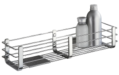 Полочка корзинка COLOMBO DESIGN ANGOLARI B9633 одинарная с металлической полочкой цвет хром